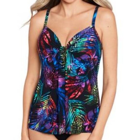 Miraclesuit Tropical Marina Tankini Swim Top - Picture 1 of 9